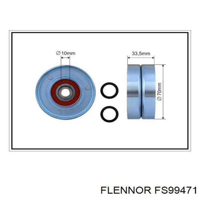 FS99471 Flennor rodillo, correa trapecial poli v