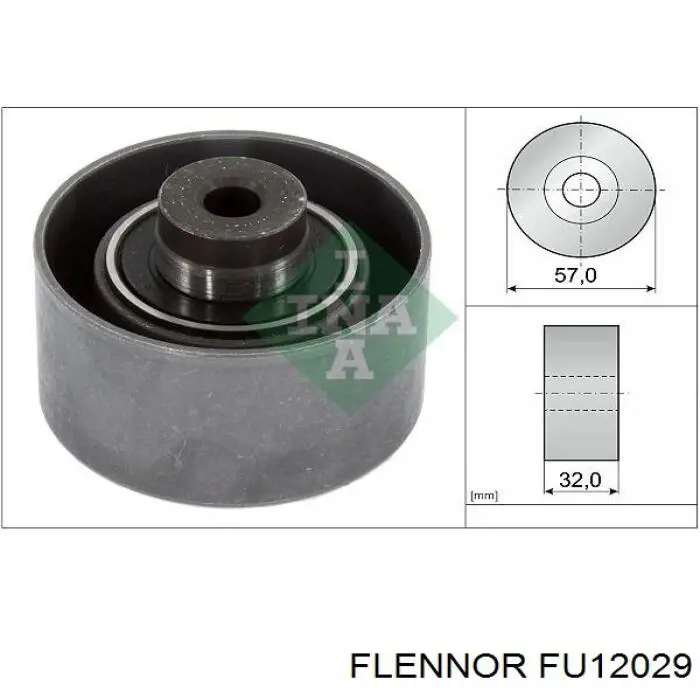 FU12029 Flennor rodillo intermedio de correa dentada