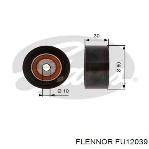 FU12039 Flennor rodillo intermedio de correa dentada