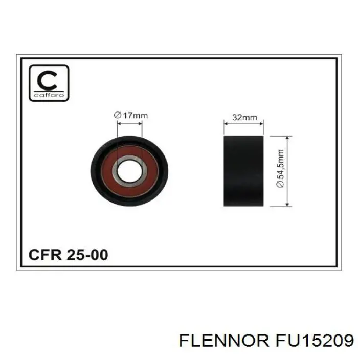 FU15209 Flennor rodillo intermedio de correa dentada