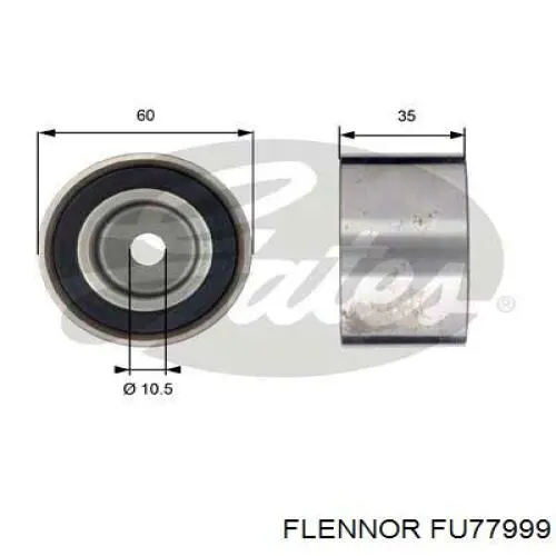 FU77999 Flennor rodillo intermedio de correa dentada