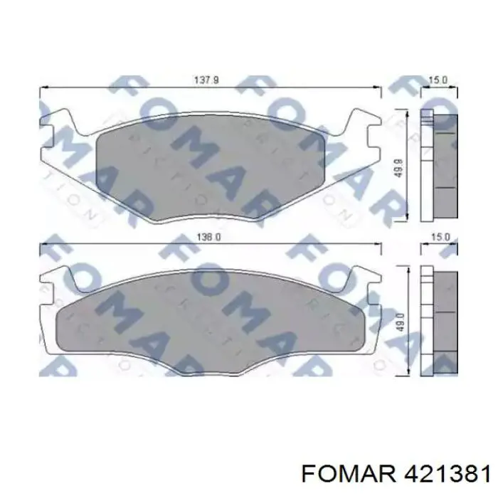 421381 Fomar Roulunds pastillas de freno traseras