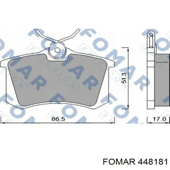 448181 Fomar Roulunds Pastillas freno traseras