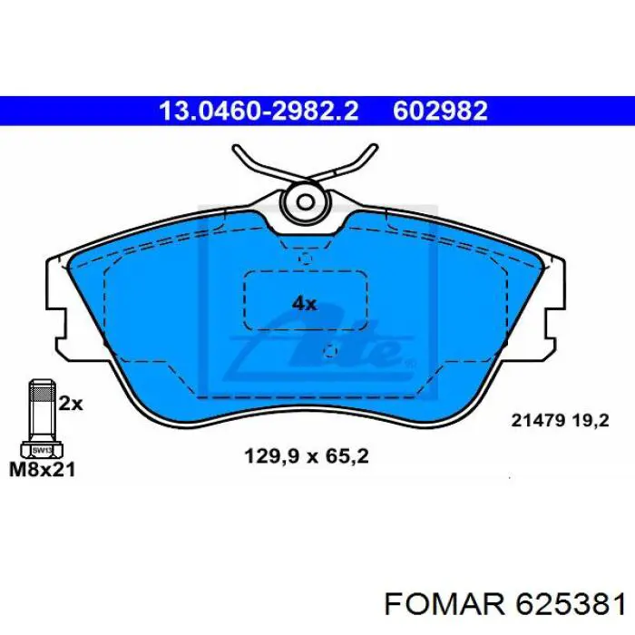 625381 Fomar Roulunds Pastillas delanteras