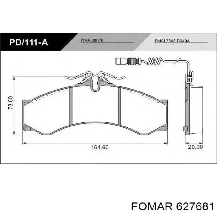 627681 Fomar Roulunds pastillas de freno delanteras