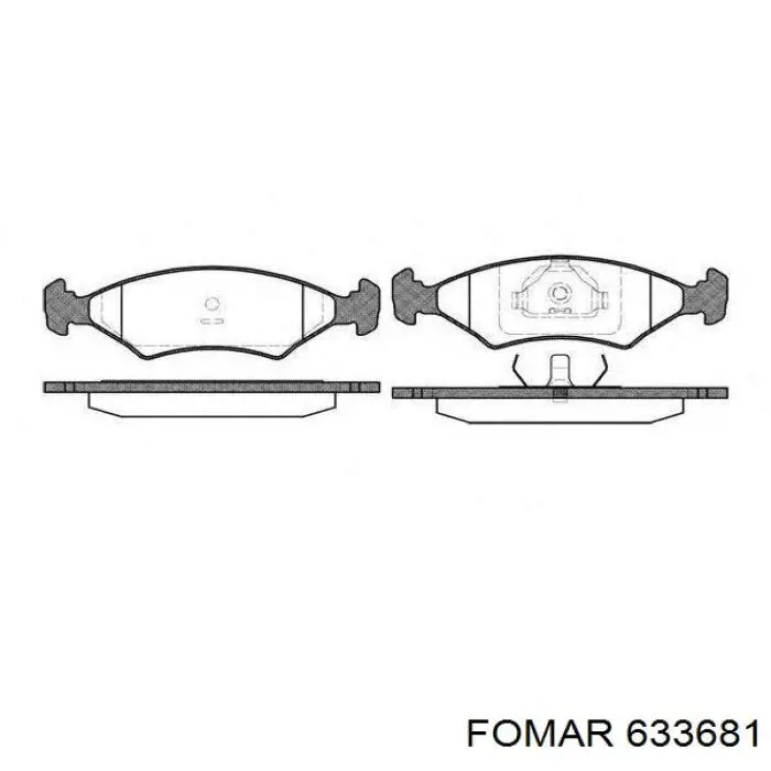 633681 Fomar Roulunds pastillas de freno delanteras