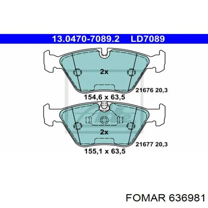 Comprar 636981 Fomar Roulunds Pastillas delanteras de freno
