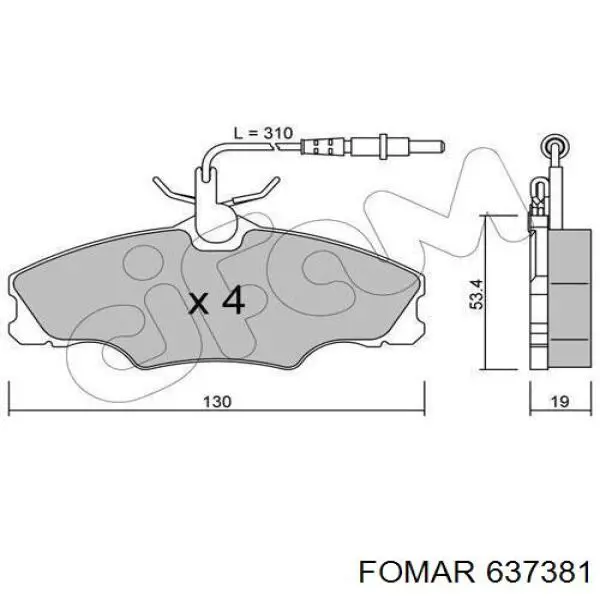 Comprar 425268 Peugeot/Citroen Pastillas delanteras de freno