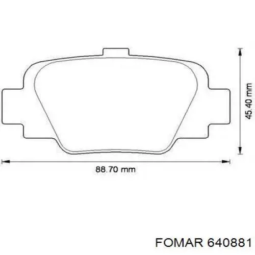 640881 Fomar Roulunds pastillas de freno traseras