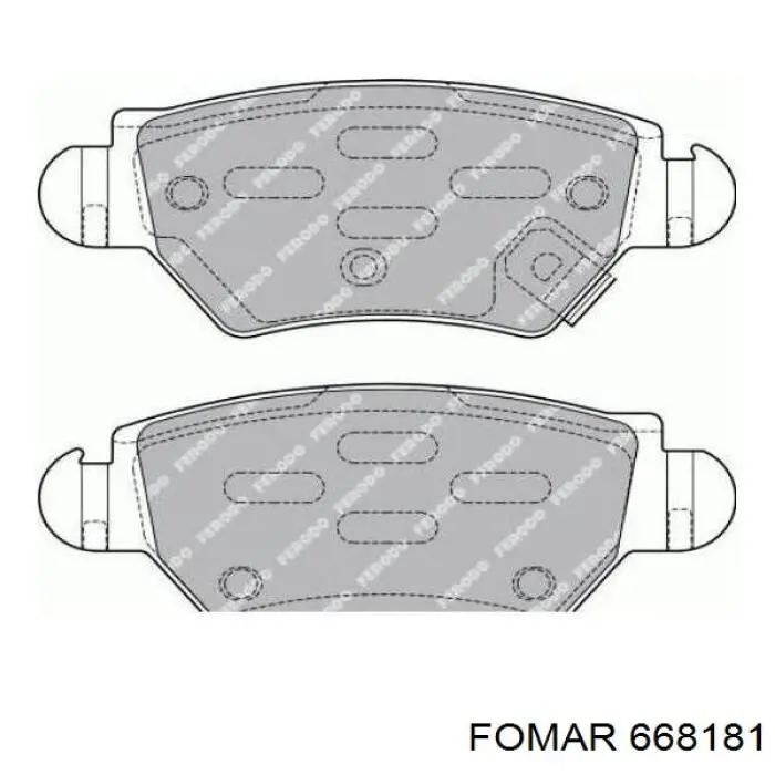 668181 Fomar Roulunds pastillas de freno traseras