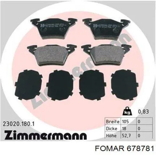 Comprar A0004214210 Mercedes Pastillas de freno traseras
