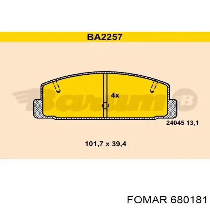 Pastillas traseras Mazda GJYB2648ZA