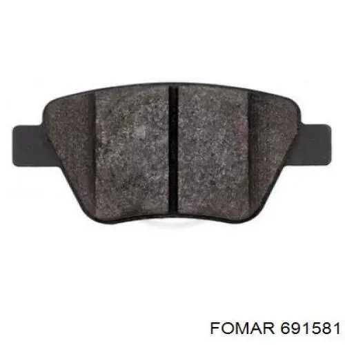 Pastillas de freno traseras 691581 Fomar Roulunds