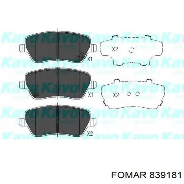 839181 Fomar Roulunds pastillas de freno delanteras