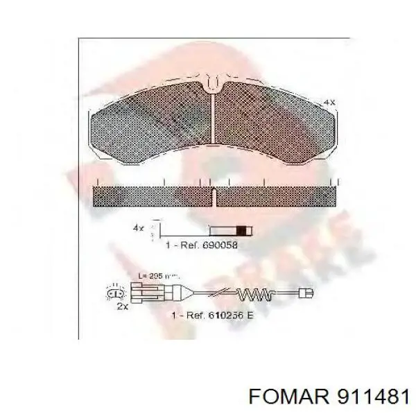 Pastillas traseras de freno Fomar Roulunds 911481 precio, desde 27,90 EUR