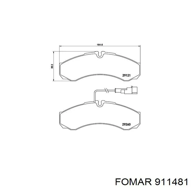 911481 Fomar Roulunds Pastillas freno traseras