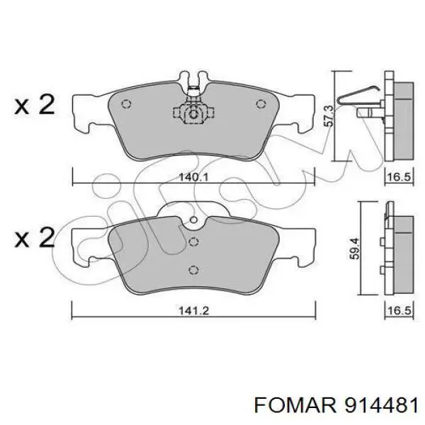 Pastillas traseras de freno Mercedes 64200120 precio, desde 24,33 EUR