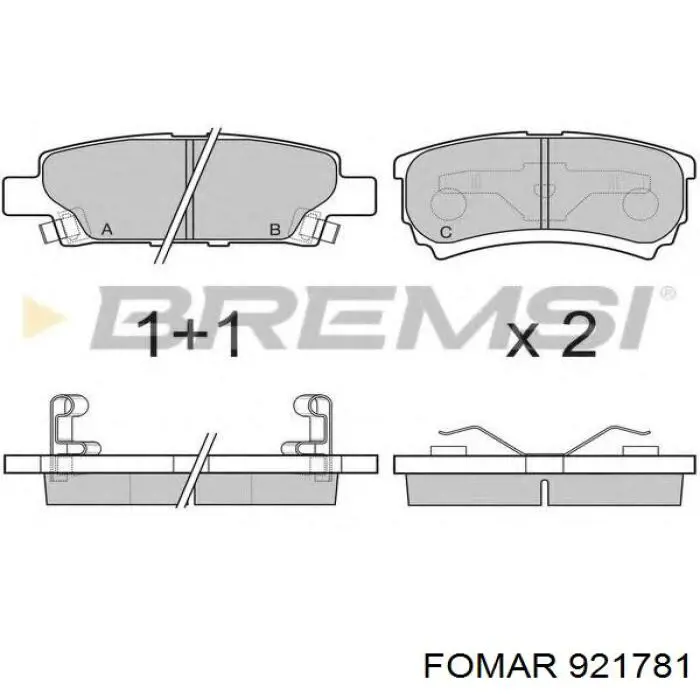 BP3106 Bremsi Pastillas freno traseras
