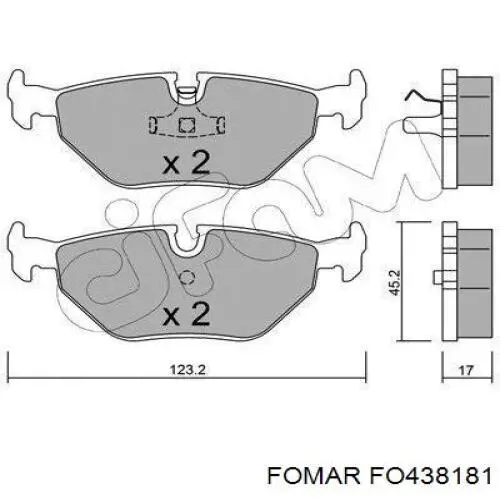 Pastillas de freno traseras BMW 5 E28