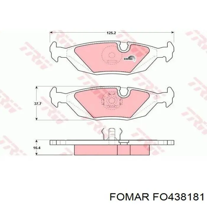 Pastillas de freno traseras BMW 5 E28