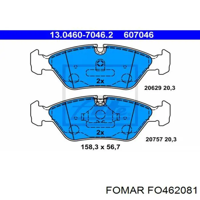 FO462081 Fomar Roulunds pastillas de freno delanteras