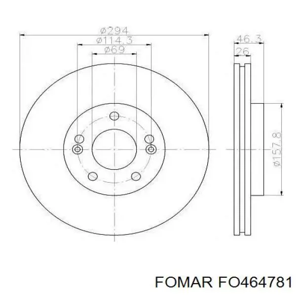 FO 464781 Fomar Roulunds pastillas de freno delanteras