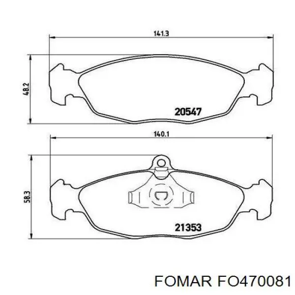 Pastillas de freno 93192639 Opel