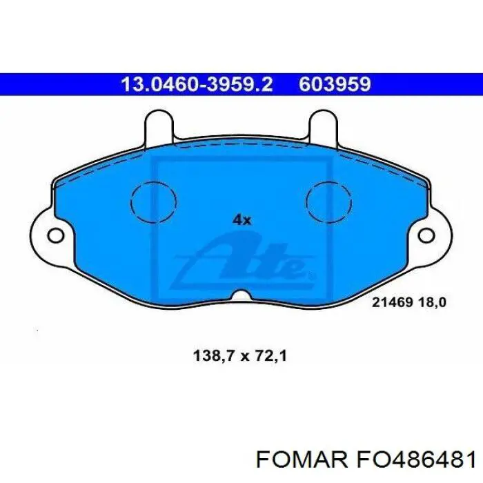 BPA039200 Open Parts pastillas de freno delanteras