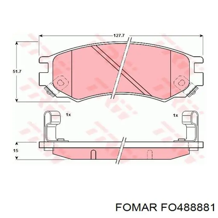 FO488881 Fomar Roulunds pastillas de freno delanteras