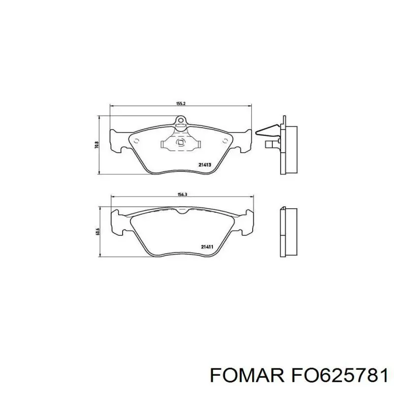 Pastillas de freno delanteras Renault (RVI) 411206232R