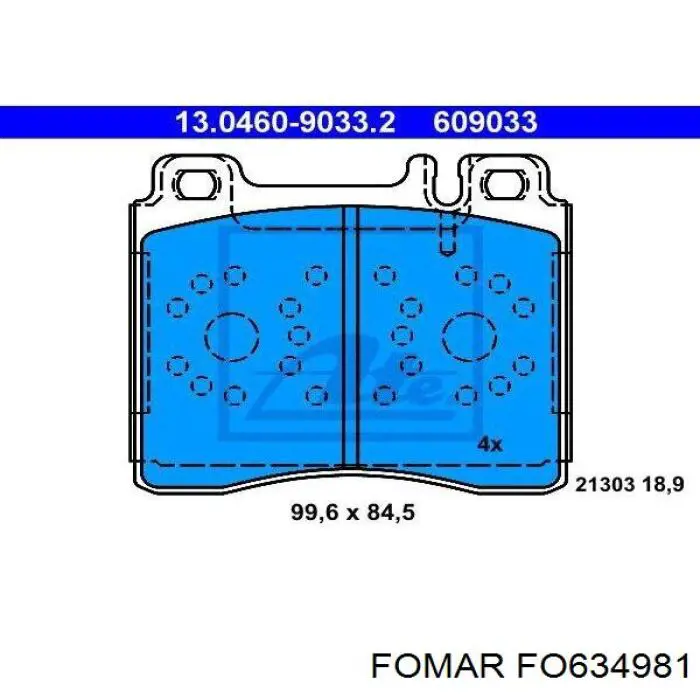 FO 634981 Fomar Roulunds pastillas de freno traseras