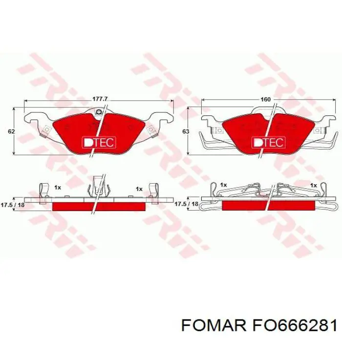 Pastillas de freno FD6788A Necto