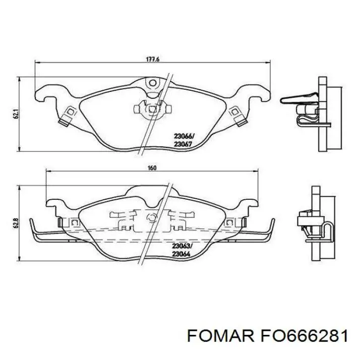 Pastillas de freno delanteras Necto FD6788A
