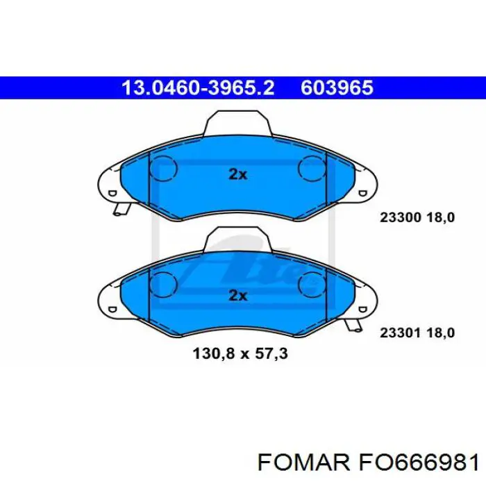 T122473 Ford pastillas de freno delanteras