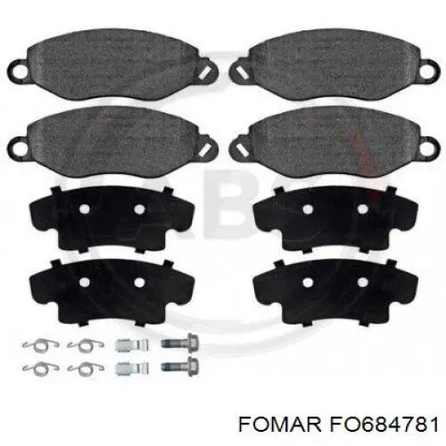 Pastillas de freno delanteras Necto FD6901V
