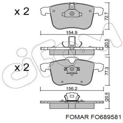 Pastillas de freno delanteras Opel Vectra