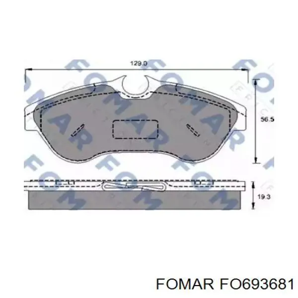 FO 693681 Fomar Roulunds pastillas de freno delanteras