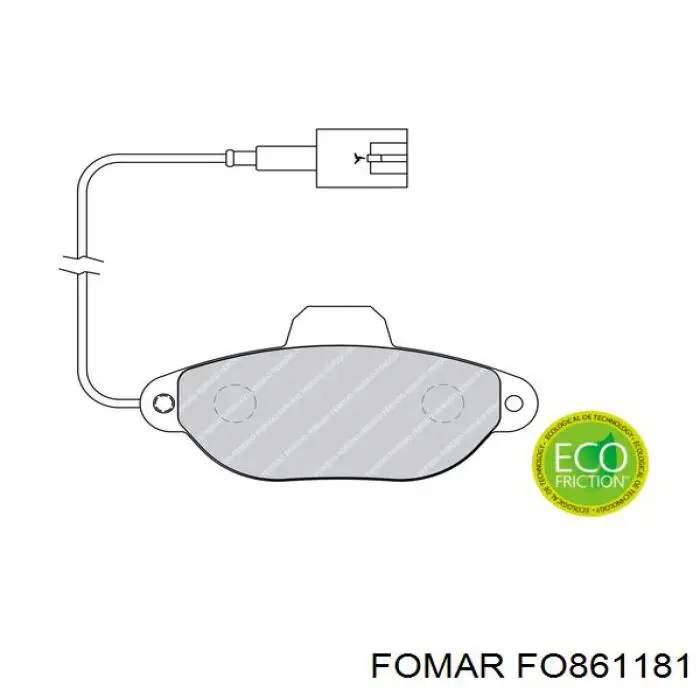 FO 861181 Fomar Roulunds pastillas de freno delanteras