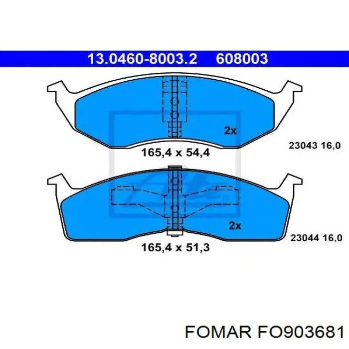 Pastillas de freno delanteras Chrysler Voyager II GS 