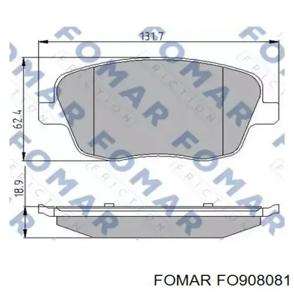 FO 908081 Fomar Roulunds pastillas de freno delanteras