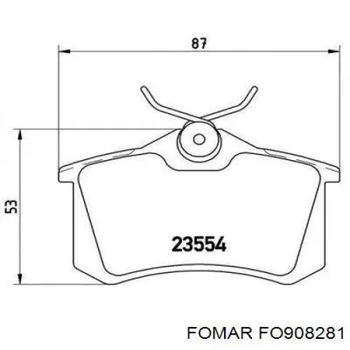 FO 908281 Fomar Roulunds pastillas de freno delanteras