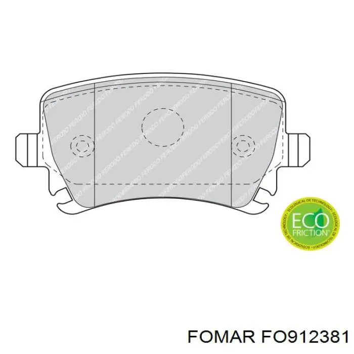 Pastillas de freno traseras FO912381 Fomar Roulunds
