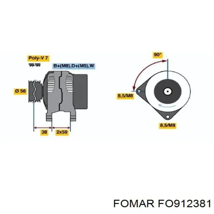 FO912381 Fomar Roulunds Pastillas freno traseras
