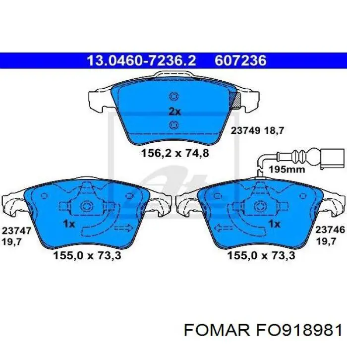 Pastillas freno delanteras VAG 7H0698151F precio, desde 65,09 USD