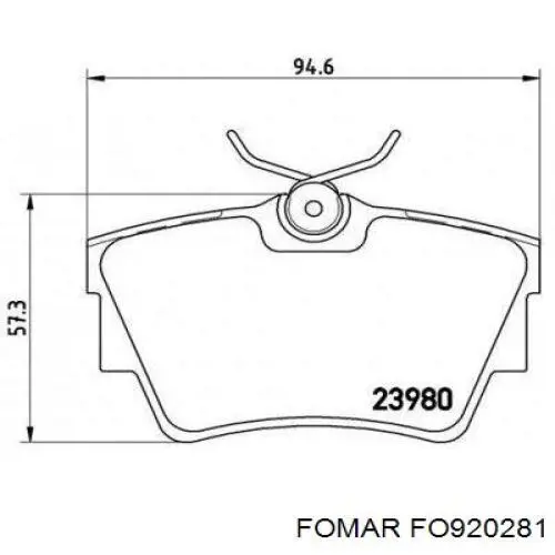 Pastillas traseras Fomar Roulunds FO920281