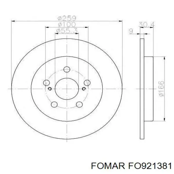 FO 921381 Fomar Roulunds pastillas de freno traseras