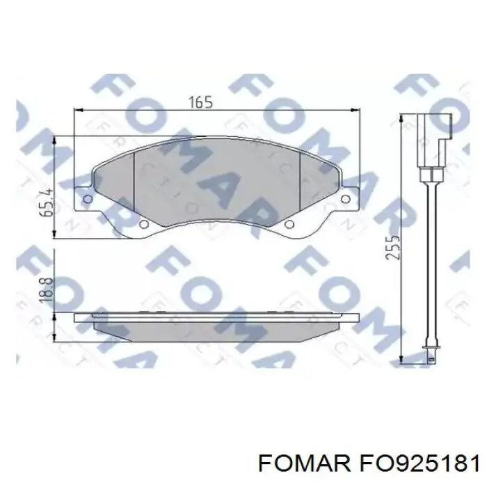 FO 925181 Fomar Roulunds pastillas de freno delanteras