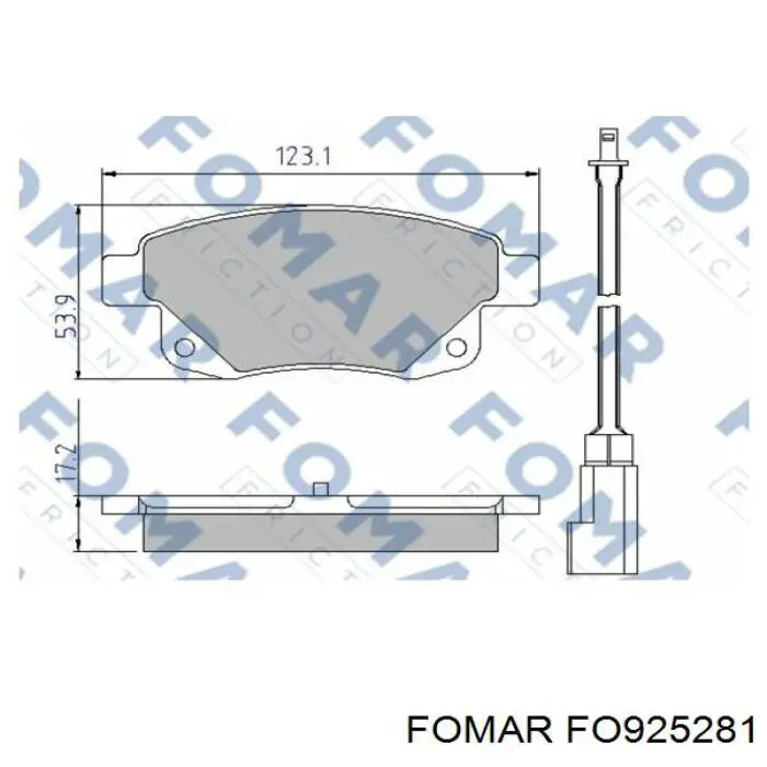 FO 925281 Fomar Roulunds pastillas de freno traseras