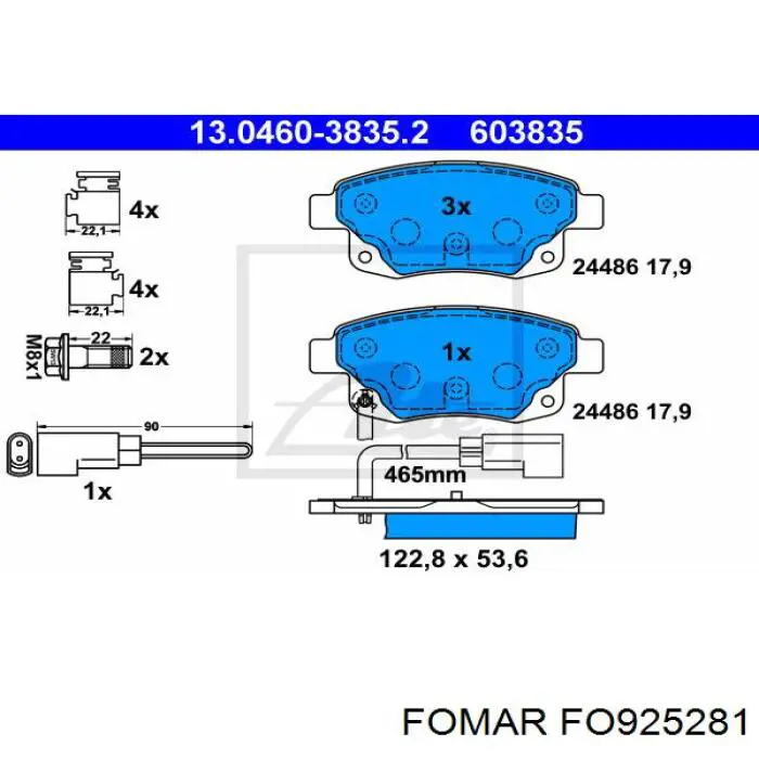 Pastillas traseras de freno Fomar Roulunds FO925281 precio, desde 25,73 EUR