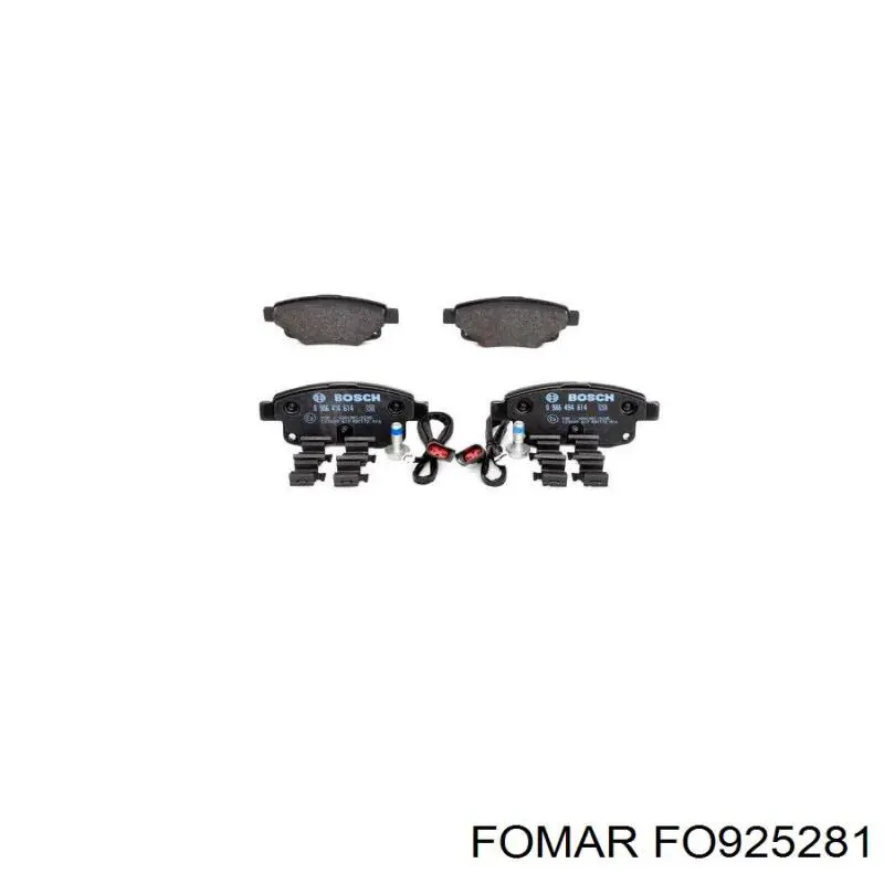 Pastillas de freno traseras FO925281 Fomar Roulunds